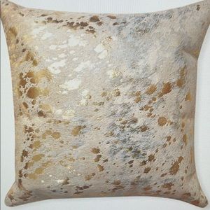 Jonathan Adler Cowhide Metallic Throw Pillow